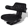 Tractor Seat Black Steel Standard Adjustable Armrests - vidaXL