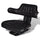 Tractor Seat Black Steel Standard Adjustable Armrests - vidaXL