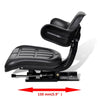 Tractor Seat Black Steel Standard Adjustable Armrests - vidaXL