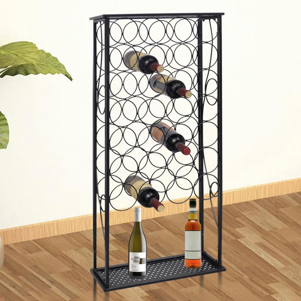 vidaXL Wine Rack for 28 Bottles Metal, 240942