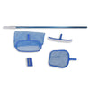 Pool Cleaning Set Brush 2 Leaf Skimmers 1 Telescopic Pole, 90505 - vidaXL