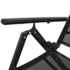 Sun Lounger Black Aluminum Large Foldable Folding Sun Lounger - vidaXL