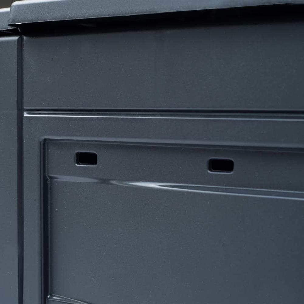 Garden Composter Grey Plastic Medium Lightweight Composter - vidaXL
