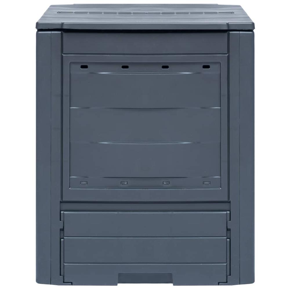 Garden Composter Grey Plastic Medium Lightweight Composter - vidaXL