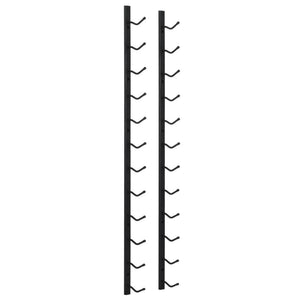 Wall Mounted Wine Rack for 12 Bottles Black Iron - vidaXL