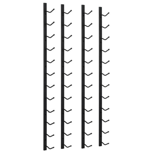 Wall Mounted Wine Racks for 12 Bottles 2 pcs Black Iron - vidaXL