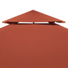 2-Tier Gazebo Top Cover 9.1 oz/ydÂ² 13.1'x9.8' Terracotta - vidaXL