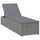 vidaXL Sun Lounger with Cushion Poly Rattan Gray, 46220