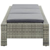 Sun Lounger Grey rattan PE rattan, powder-coated steel - vidaXL