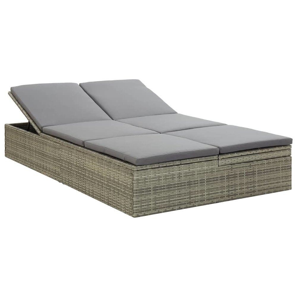 Sun Bed Grey and Dark Grey - vidaXL