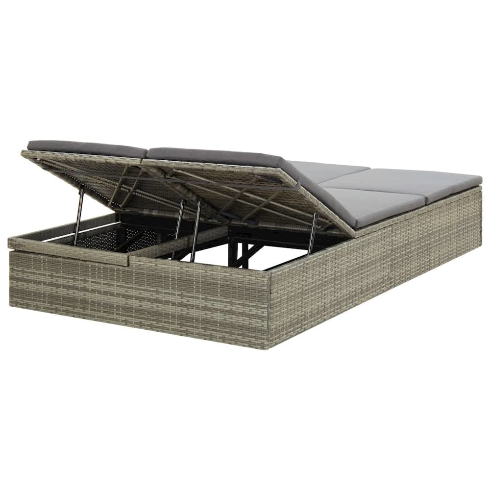 Sun Bed Grey and Dark Grey - vidaXL