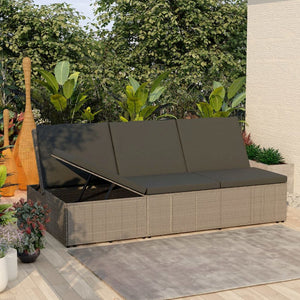 Sun Bed Grey and Dark Grey - vidaXL