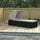 Sun Lounger Black and Cream PE Rattan Standard Foldable - vidaXL