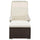 Sun Lounger Brown rattan and cream white cushion - vidaXL