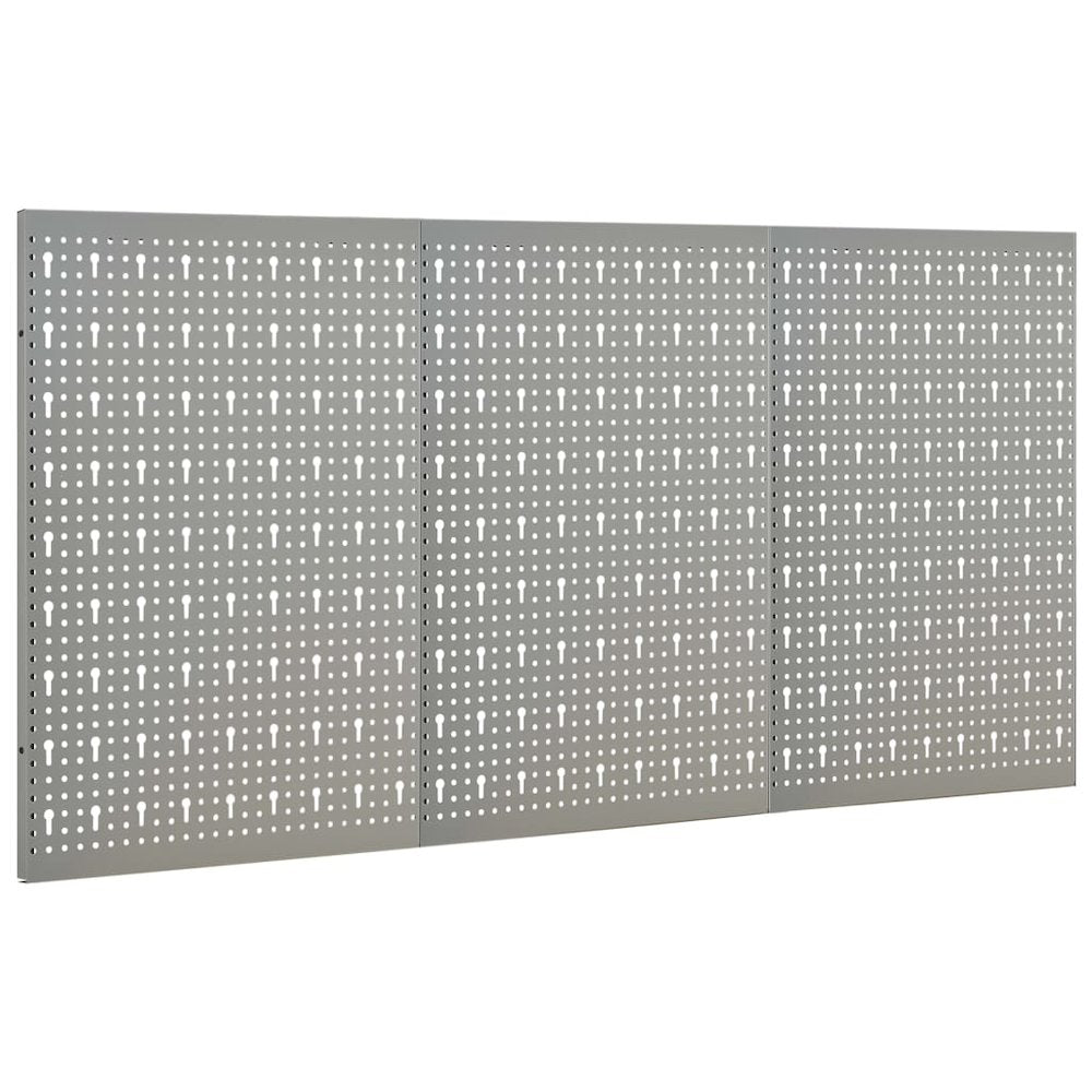 vidaXL Wall-mounted Peg Boards 3 pcs 15.7''x22.8'' Steel, 145349