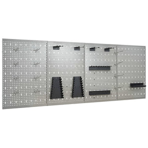 vidaXL Wall-mounted Peg Boards 4 pcs 15.7''x22.8'' Steel, 145352