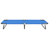 Sun Lounger Blue Steel frame and polyester fabric Standard Size - vidaXL