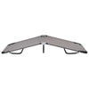 Sun Lounger Grey Strong steel frame & 600D polyester Standard - vidaXL