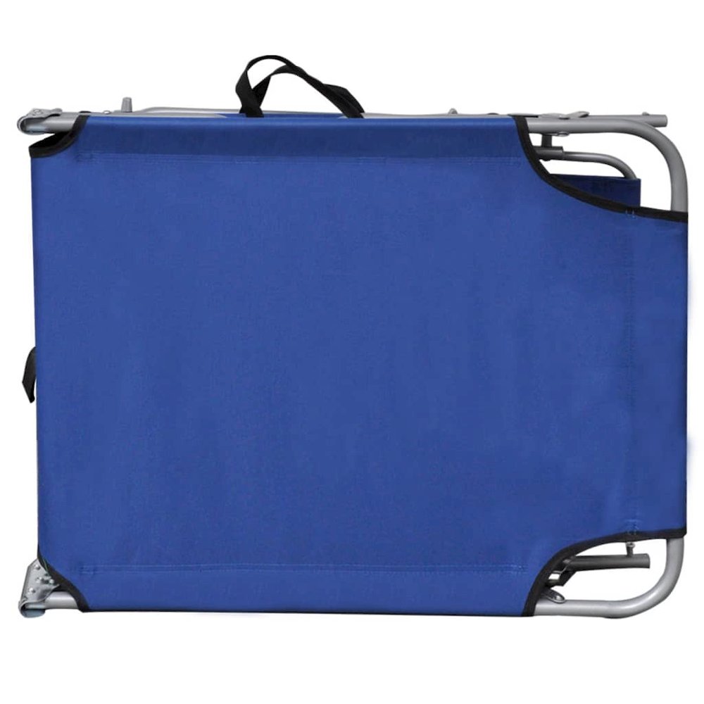 Sunlounger Blue Powder-coated aluminum Standard Foldable - vidaXL