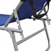 Sunlounger Blue Powder-coated aluminum Standard Foldable - vidaXL
