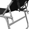 Sunlounger Black Powder-coated aluminum Standard Foldable - vidaXL