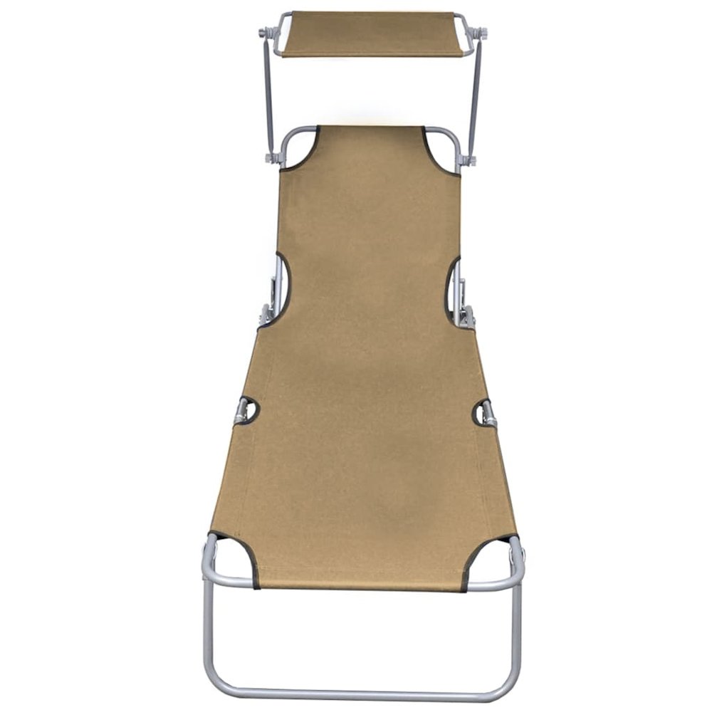 Sunlounger Taupe - vidaXL