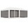 Party Tent White with Black Mesh - vidaXL