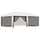 Party Tent White with Black Mesh - vidaXL