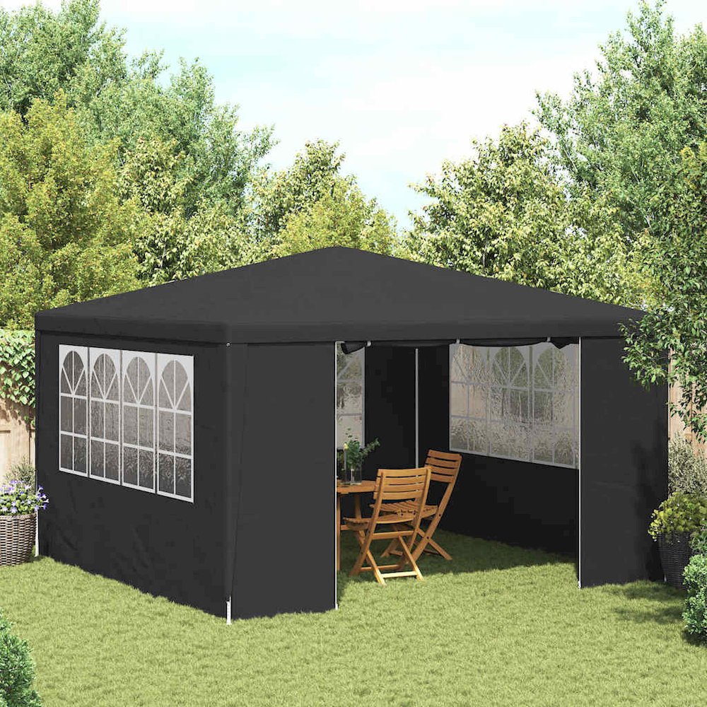 Party Tent Anthracite Polyethylene, Steel 13.1 x 13.1 ft - vidaXL