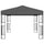 Gazebo Anthracite Polyester fabric 9.8 x 9.8 ft Decorative Inlays - vidaXL