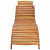Sunlounger Brown Solid acacia wood Standard Collapsible - vidaXL