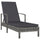 Sun Lounger Grey PE Rattan Large Adjustable Backrest - vidaXL
