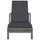 Sun Lounger Grey PE Rattan Large Adjustable Backrest - vidaXL