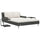 Sun Lounger Black rattan and cream white cushion - vidaXL