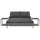 Sun Lounger Grey Rattan and Dark Grey Cushion - vidaXL