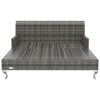 Sun Lounger Grey Rattan and Dark Grey Cushion - vidaXL