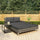 Sun Lounger Grey Rattan and Dark Grey Cushion - vidaXL
