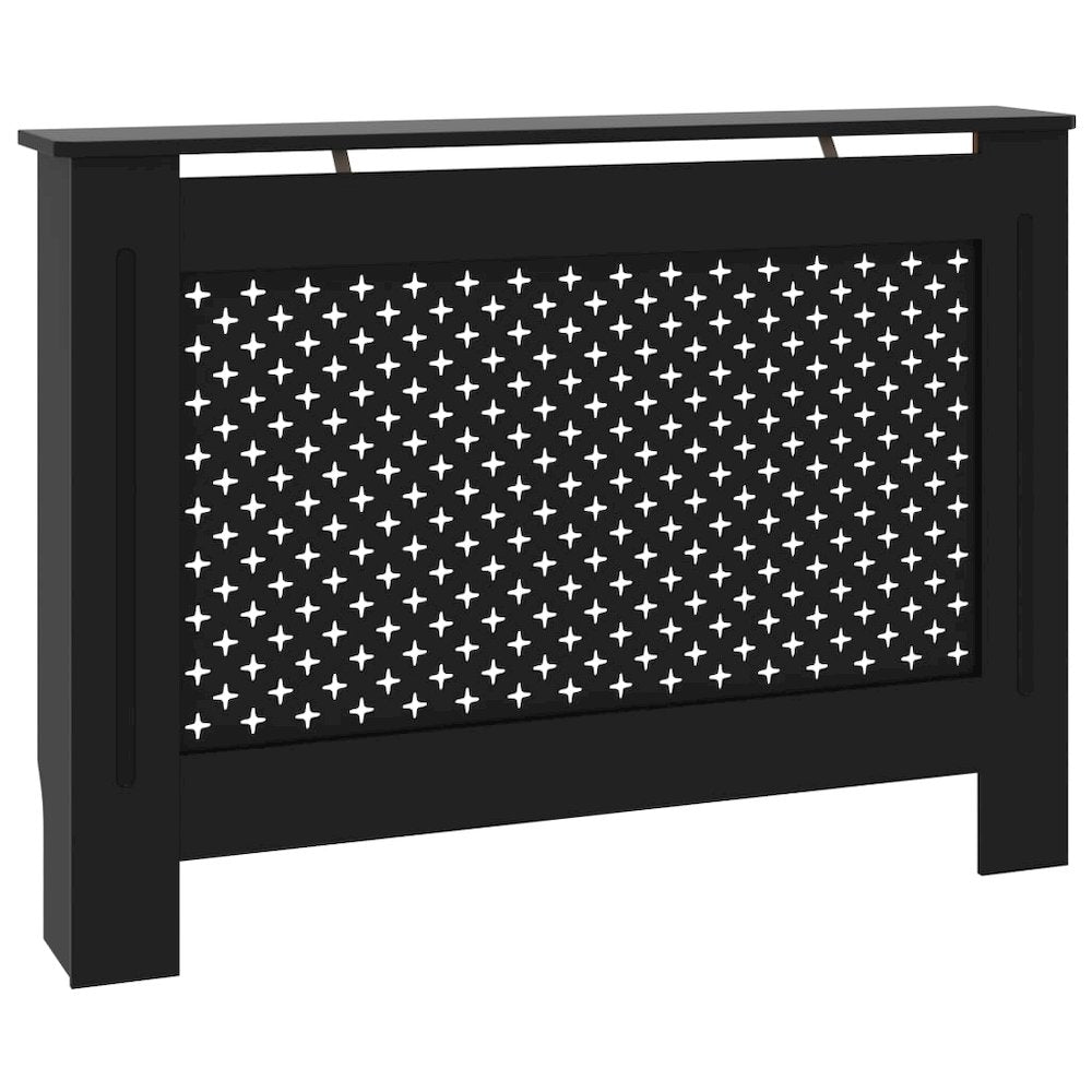vidaXL Radiator Cover Black 44.1''x17.5''x31.9'' MDF, 288192