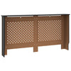 vidaXL Radiator Cover Black 59.8''x17.5''x31.9'' MDF, 288195