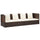 Garden Bed Brown PE rattan Foldable Cushioned Sun Lounger - vidaXL