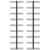 Wall-mounted Wine Racks for 18 Bottles 2 pcs Black Iron - vidaXL
