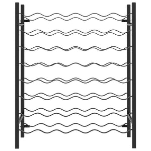 Wine Rack for 48 Bottles Black Metal - vidaXL