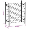 Wine Rack for 48 Bottles Black Metal - vidaXL