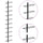 Wall-mounted Wine Rack for 10 Bottles Black Metal - vidaXL