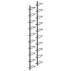 Wall-mounted Wine Racks for 20 Bottles 2 pcs Black Metal - vidaXL