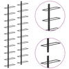 Wall-mounted Wine Racks for 20 Bottles 2 pcs Black Metal - vidaXL