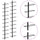 Wall-mounted Wine Racks for 20 Bottles 2 pcs Black Metal - vidaXL