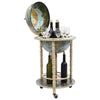 vidaXL Globe Bar Wine Stand Eucalyptus Wood Blue