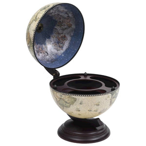 vidaXL Tabletop Globe Bar Wine Stand Eucalyptus Wood Green
