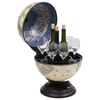 vidaXL Tabletop Globe Bar Wine Stand Eucalyptus Wood Green